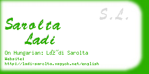 sarolta ladi business card